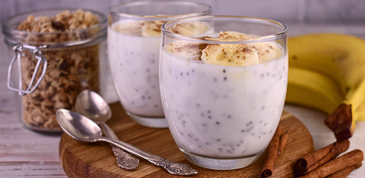 Chiapudding mit Banane